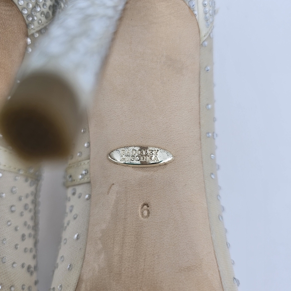 Badgley Mischka Weslee Mesh Crystal Adorned Princess Pumps, Women's Size 6 - Picture 14 of 16